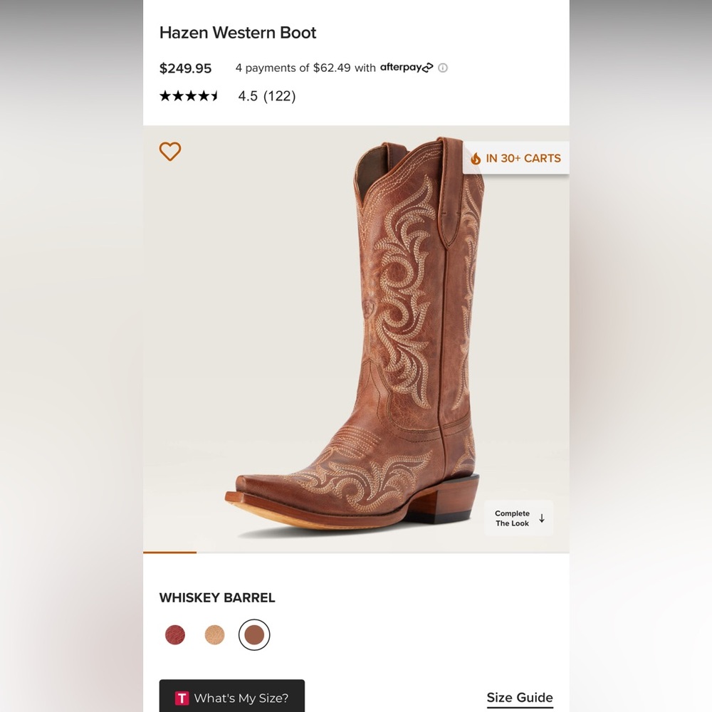 Ariat Hazen western boot in whisky barrel color